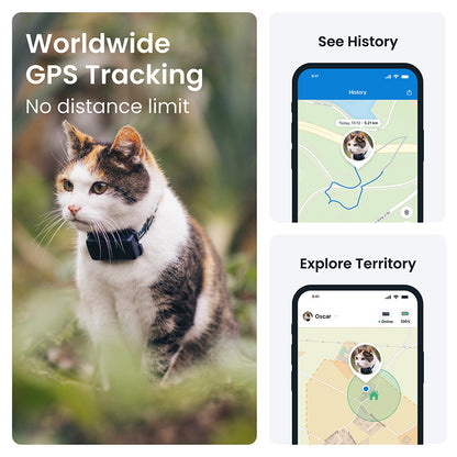 Tractive Smart GPS Cat Tracker with Activity Monitoring – Black